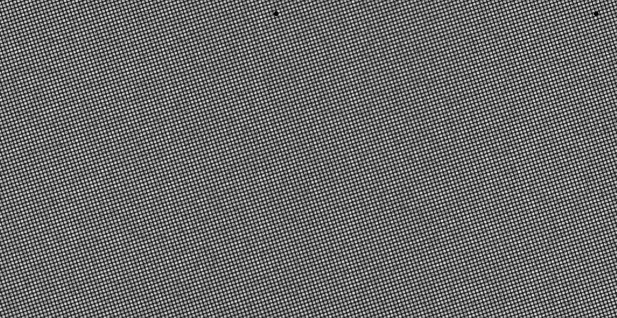 Good wafer image with dust specks along the top edge